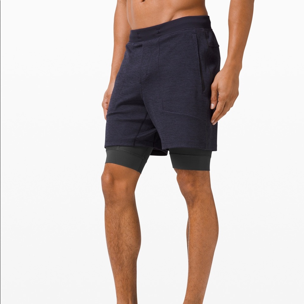 NWT navy lululemon athletic shorts